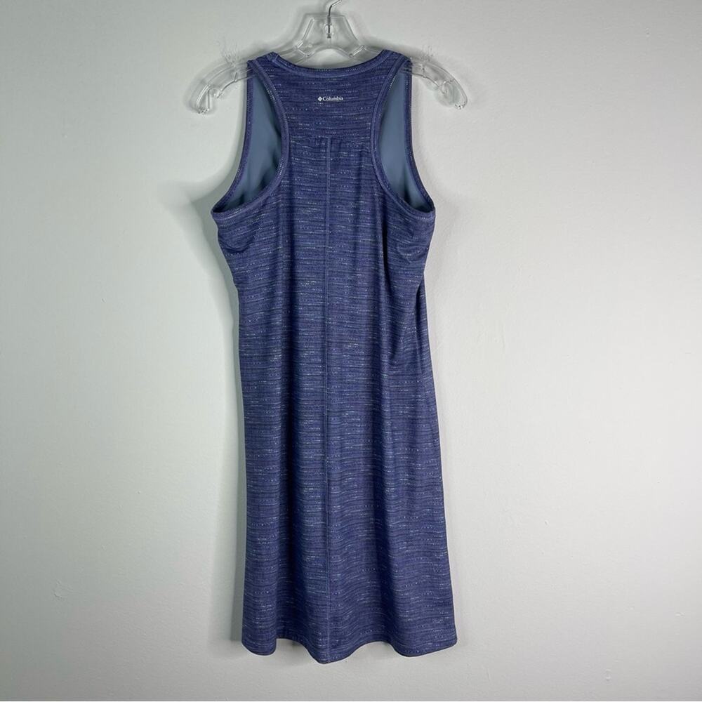 Columbia purple blue striped activewear yoga camping hiking midi dress medium - Picture 5 of 5